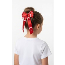 Türk Bayrak Desenli Kırmızı Saç Tokası 5'li | 23 Nisan – 19 Mayıs – 29 Ekim Özel Gün Fiyonk