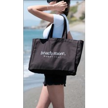 Urfakent Kanvas Plaj Çanta & Tote Omuz Çanta Siyah