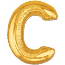 Urfakent C Harf Folyo Balon Altın Renk 40 Inç