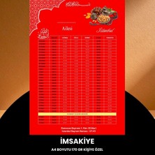 Urfakent Ramazan Imsakiyesi - 170 gr - A4 Boyut Kişiye Özel Isimli & Logolu 100 Adet Kırmızı
