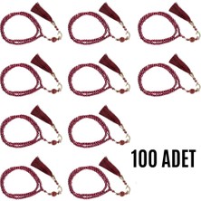 Urfakent Namaz Tesbihi Vavlı 99'lu Cam Incili 35 Besmele-I Şerif Dua Kartı Ile Fuşya Renk Hediyelik 100 Adet