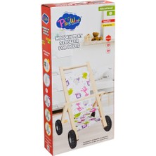 Urfakent ONY-386 Ahşap Oyuncak Bebek Arabası -Onyıl