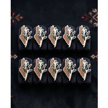 Zaytoon 10\'lu Filistin Haritası Yanında Zeytin Dalı Gümüş Renkli Unisex Menili Yaka Rozeti A300042-10