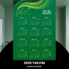 Urfakent Takvim 2026 Premium A3 300 gr Dijital Baskı Yeşil