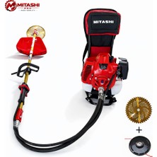 Mitashi Pro 5.7 HP 52cc Benzinli Sırt Tırpan – Profesyonel Ağır Hizmet Ot Çim Biçme Makinesi