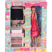 Urfakent OYD-02390 Bebek ve Aynalı Lavabo Oyun Seti  Oyuncak