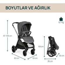 Urfakent Bellagio Bebek Arabası Black Satin