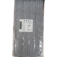 Urfakent Dantel Polyester Sanal Tül Bant Gri 14,60 Metre En 3 cm ON-1538-G