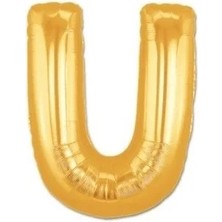Urfakent U Harf Folyo Balon Altın Renk 40 Inç
