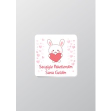 Woisco Teşekkür Etiket Sticker Paketlemeye Özel 3X3CM Parlak Beyaz Etiket T.no:2