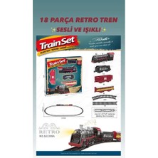 Urfakent BJ2308A 18 Parça Sesli Işıklı Retro Tren-Şim