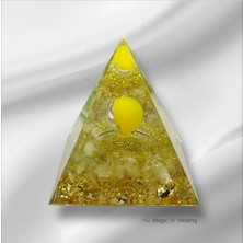 Zodyak Doğal Taş Orgon Piramit 7cm Sitrin