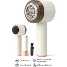 Urfakent 6 Bıçaklı 2 Kademeli  Tüy Tiftik  Şarjlı   Temizleme Makinesi ve Tüy Toplama Rulosu (Yedek Bıçaklı)