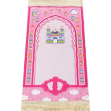 CelebiArt Dijital Baskılı Çocuk Seccadesi Pembe