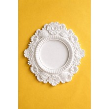 Tilekey Seramik Taş Tozu Rokoko Nostaljik Kabartmalı Dekor Çerçeve