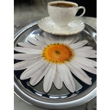 Minoza 6 Adet Papatya Desen Leke Tutmaz Gardenya Kumaş Altı Deri Lazer Kesim Kokteyl Sunum Peçetesi