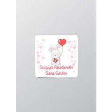 Woisco Teşekkür Etiket Sticker Paketlemeye Özel 3X3CM Parlak Beyaz Etiket T.no:10