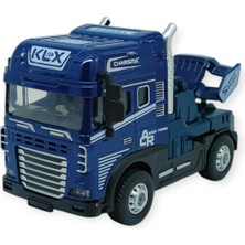 Hopinip Metal Tır 1:24 - Sesli Işıklı Tır 13 cm - Lacivert (Lisinya)