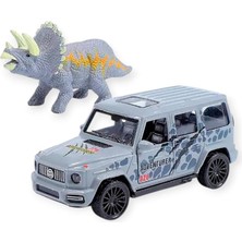 Hopinip Çek Bırak Araç ve Dinazor  Oyun Seti - 6843-2D- Gri (Lisinya)