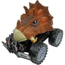 Hopinip Sürtmeli Dinazor Robota Dönüşen Araba 14 cm - Kahverengi (Lisinya)