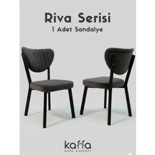 Kaffahome Riva , Modern Mutfak Sandalyesi, Yemek Odası Sandalyesi, Bahçe, Kafe - 1 Adet Antrasit Sandalye