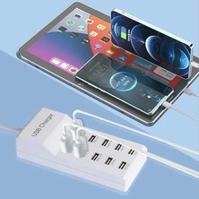 Konse 10 Port Çoklu USB Şarj Istasyonu 10 Lu USB Şarj Cihazı