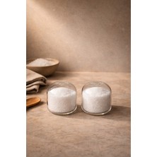 Feyza Design 2'li Borosilikat Cam Tuzluk ve Biberlik Seti, Şık ve Dayanıklı Tasarım