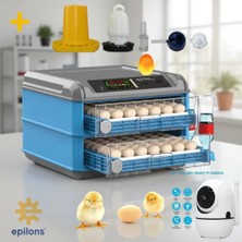 Karahanbey Tam Otomatik 128 Yumurta Kapasiteli Kuluçka Makinesi - Civciv Kaz Hindi Ördek Içi̇m Kablosuz Kameral