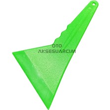 Fantastik Store Kısa Saplı Eğik Ragle Arka Cam Filmi Çekme Aparatı Yeşil 23X13CM