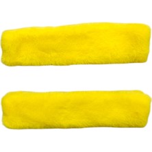 Fantastik Store Peluş Seyahat Emniyet Kemer Pedi Kılıfı 2'li Sarı