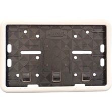 Fantastik Store Çerçeveli Motor Plakalık Plaka Altlığı Beyaz 17X26 cm