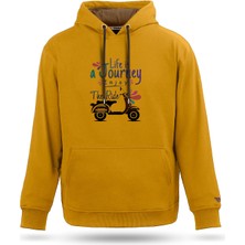 Tarrzzcom Unisex Scooter Life Tasarım Kapşonlu Sweathirt %100 Pamuk 3 Iplik Kanguru Cepli Hoodie