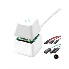 MN6 MNPW11 Rgb Bilgisayar Power Tuşu | Pc On/off Switch | Masaüstü Harici Güç Düğmesi