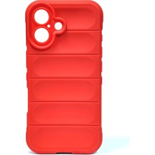 Ve Kırmızı iPhone 16 ile Uyumlu Love Serisi Darbeye Dayanıklı Kamera Korumalı Silikon Kılıf