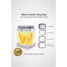 4Berry Chop Box Basmalı Sebze Doğrayıcı – 3/8 Inç Paslanmaz Çelik Bıçaklı Küp Kesim Aparatı
