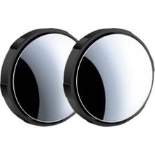 Fantastik Store Yuvarlak Dönerli Oto Motosiklet Kör Nokta Aynası Vantuzlu Model  2'li Siyah