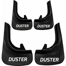 Mabelme Store Dacia Duster Yazılı Uyumlu Paçalık Tozluk Çamurluk 4'lü Ön Arka Takım Siyah