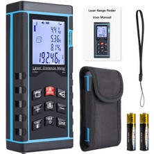 Hopinip Profesyonel 40 Metre Dijital Lazer Metre Ölçer LCD Ekran, Su Terazili, Alan Hacim, Pisagor Hesaplama ve 20 Kayıt Hafızası ( Lisinya )