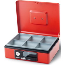 Mas Mas Para Kasası Büyük Boy Kilitli (22,5X18,5X8) Kırmızı 190