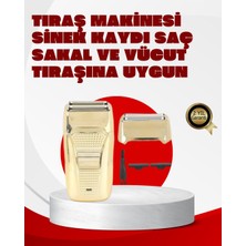 Hopinip Erkek Saç Sakal Tıraş Makinesi Kablolu Altın Renk Dayanıklı - Lisinya