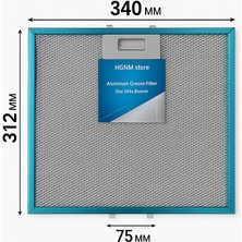 Hgnm E-Trading 31.2 x 34 cm Aspiratör Davlumbaz Filtresi 340X312 mm Davlumbaz Yağ Filtresi Mutfak Aspiratörü