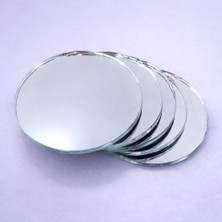 Aypars Atölye 75 Adetyuvarlak Ayna Parçası 10X10 cm | Dekoratif Cam Mozaik Hobi Aynası