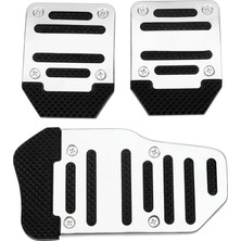 Fantastik Store Universal Manuel Metal Pedal Seti 3 Parça Krom Siyah