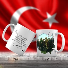 Asilmeydan Mustafa Kemal Atatürk Askerlerden Bilgi Alırken - Atatürk'ün Sözleri -Kupa Bardak