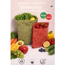 Home Tekrar Kullanılabilir Doğal Balmumlu Gıda Saklama Kesesi, Streç Film Alternatifi 2li Kumaş Kese