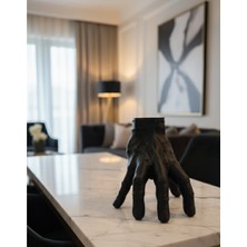 Karahanbey 3D Siyah El Heykeli 17X16 cm Raf ve Masa Üstü Dekor - Lisinya