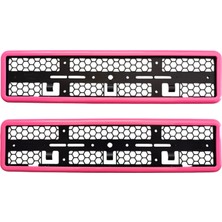 Fantastik Store Çerçeveli Plakalık Plaka Altlığı Pembe 2'li