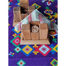 Feyza Design Pratik ve Şık Mutfak Seti: Tuzluk, Peçetelik, Biberlik, Kürdanlık ve Stand