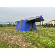 OBA ÇADIR 1 Odalı Kamp Çadırı 4 Kişilik ( Kapı Sineklikli )Mavi