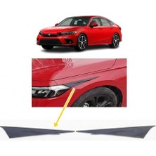 Fantastik Store Honda Civic Fe1 2022 ve Sonrası Far Üstü Kaşı Çıtası Piyano Black 2 Parça